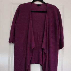 Eileen Fisher Cardigan Size Small, Linen & Silk, Purple. EUC.